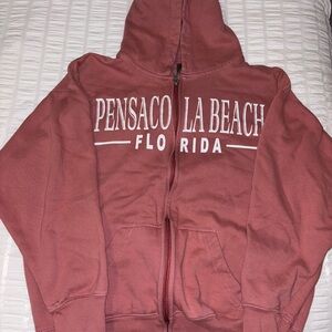 pink zip up jacket